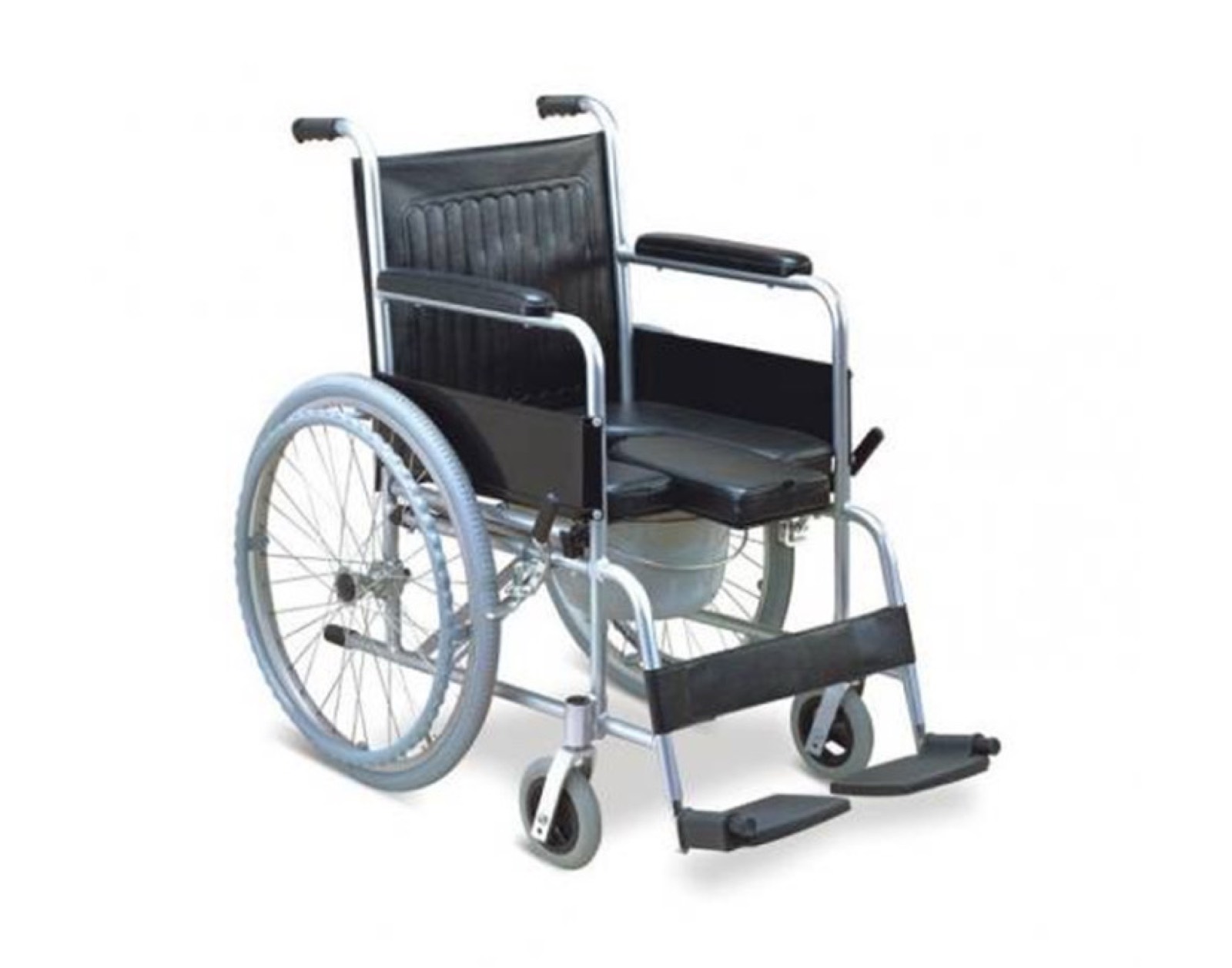 Chaise roulante avec pot intégré - 2