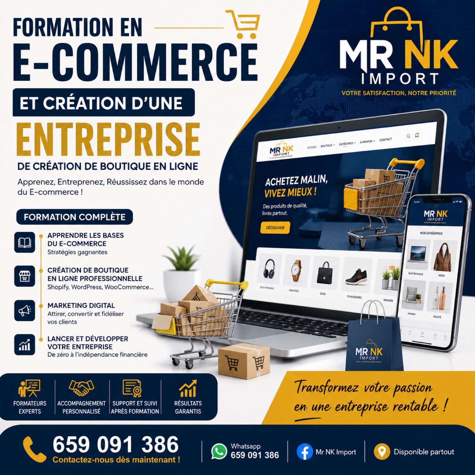 🛒 Apprends le E-commerce et Crée ton Entreprise dès Aujourd’hui !