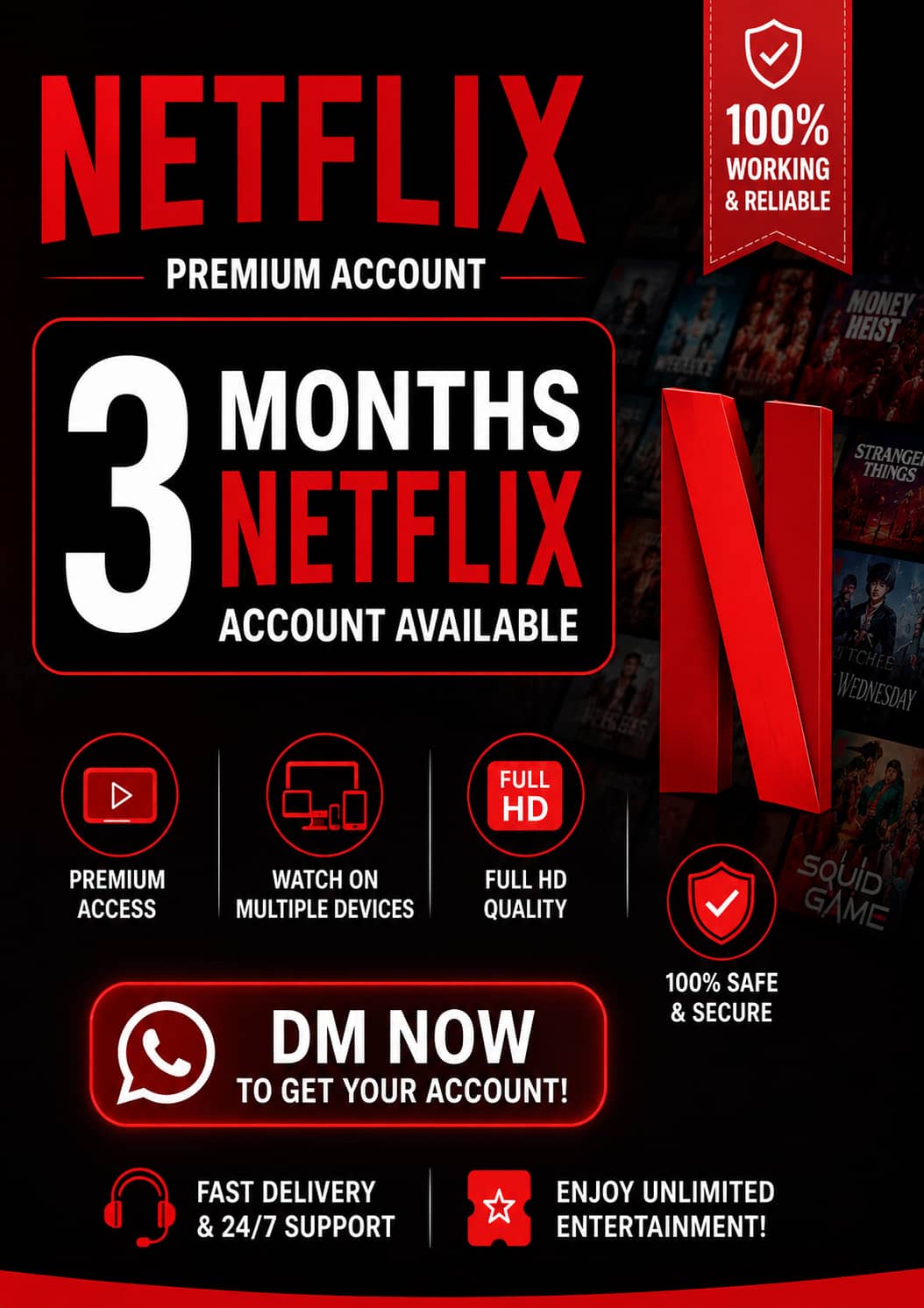 3months Netflix account - 2