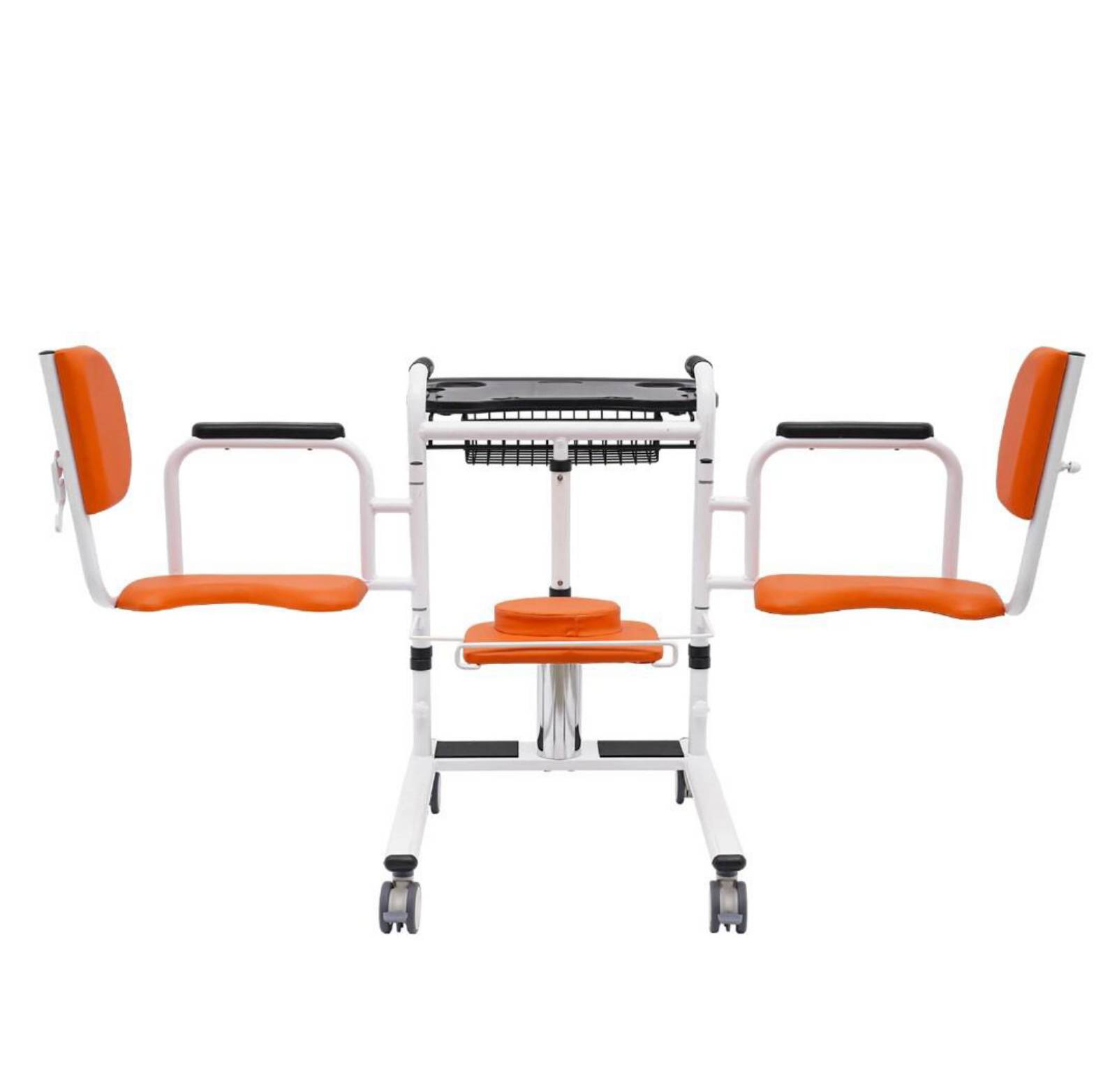 Chaise roulante avec levier hydraulique  à usage domestique, pour transport des personnes âgées et à mobilité réduite - 4