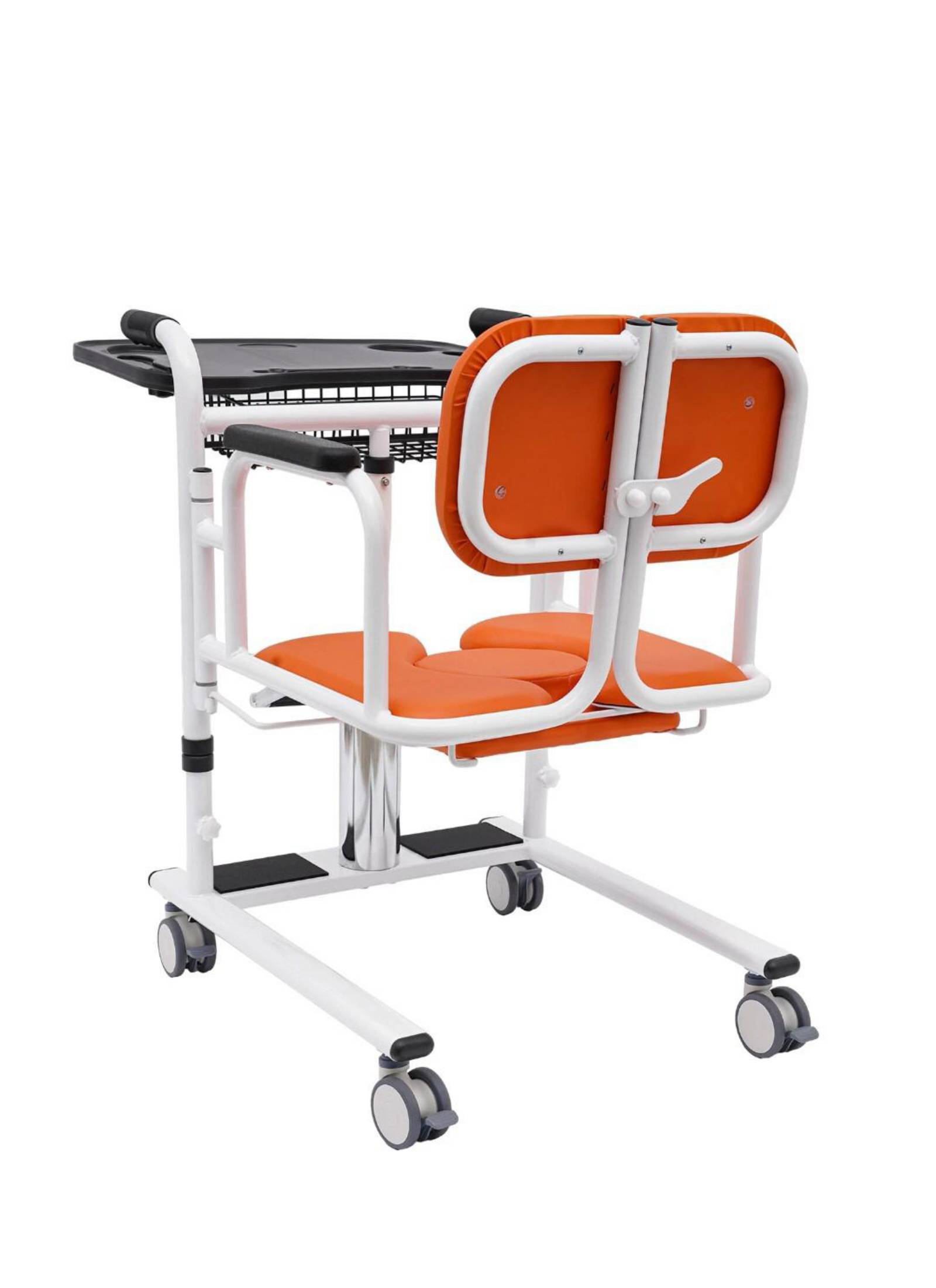 Chaise roulante avec levier hydraulique  à usage domestique, pour transport des personnes âgées et à mobilité réduite - 9