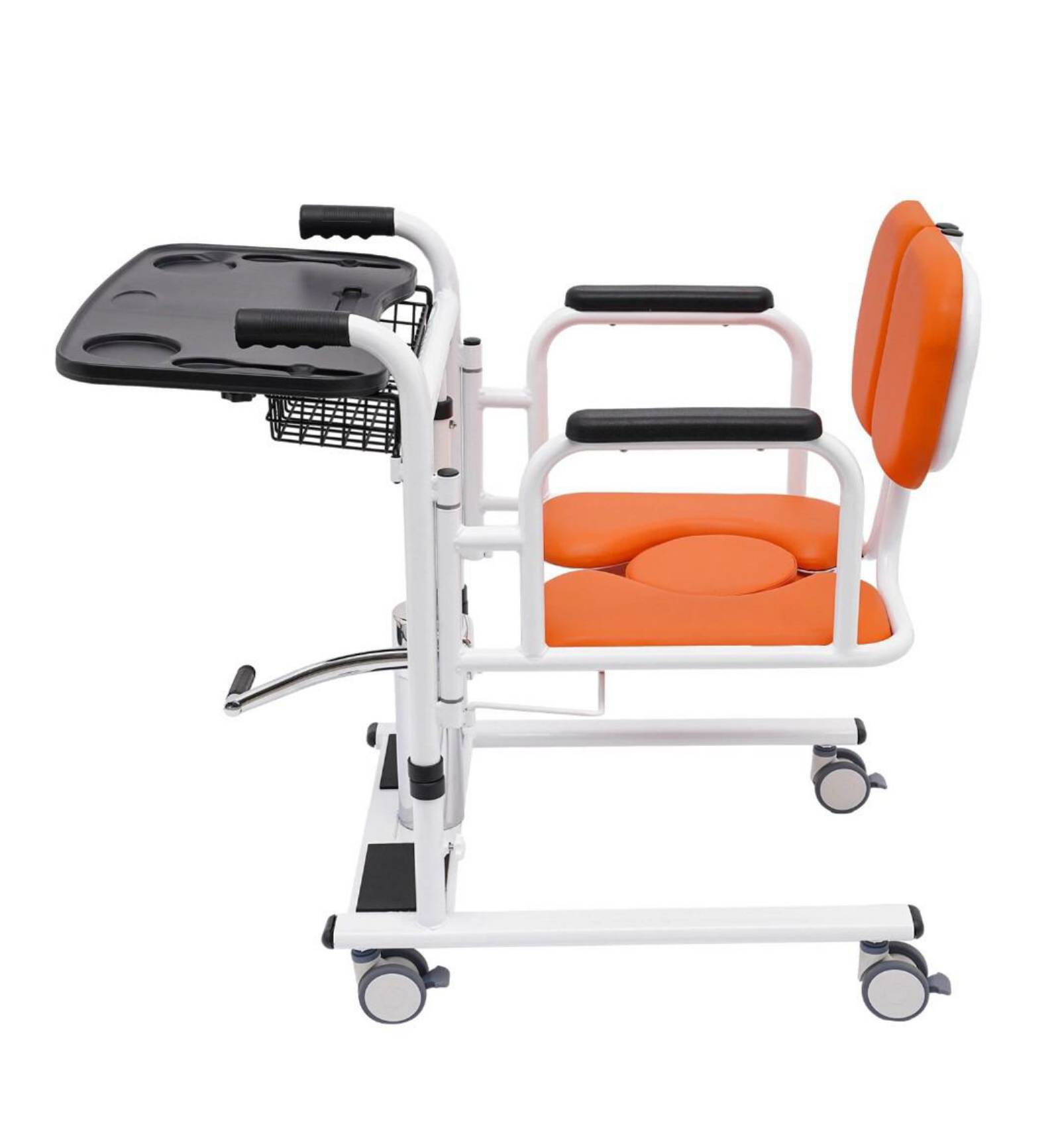 Chaise roulante avec levier hydraulique  à usage domestique, pour transport des personnes âgées et à mobilité réduite - 10