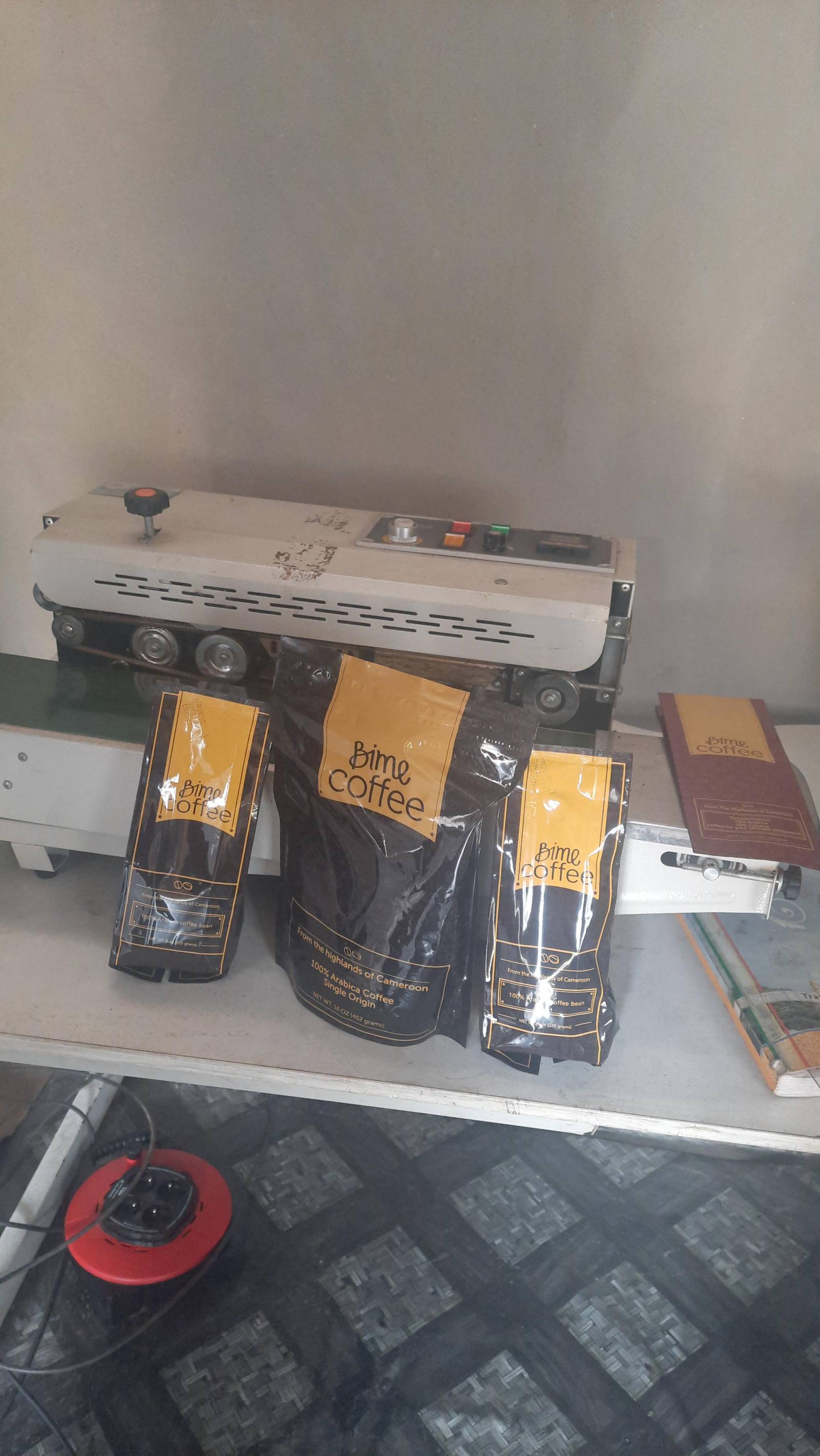 *Bime Coffee – 100% Arabica, Single Origin from the Highlands of Cameroon* ☕🇨🇲

Premium Cameroon coffee, packed fresh and ready for you:

*Price List* 
- *452g Pouch* – 2,800 FCFA 
- *226g Pouch* – 1,600 FCFA 
- *225g Pouch* – 1,600 FCFA 

*We supply:* 
- *Wholesalers* 
- *Retailers* 
- *Final Consumers*

*One stop point distribution company* 
📍 *Chapelle Damas* 
🌍 We supply *Cameroon and abroad*
📞 *673 77 84 93*

_Bime Coffee: From the highlands of Cameroon. 100% Arabica. Rich aroma, smooth taste._ - 5