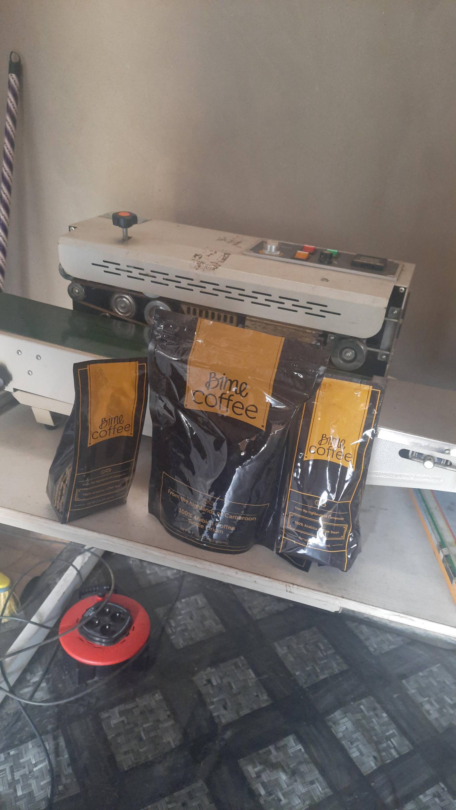 *Bime Coffee – 100% Arabica, Single Origin from the Highlands of Cameroon* ☕🇨🇲

Premium Cameroon coffee, packed fresh and ready for you:

*Price List* 
- *452g Pouch* – 2,800 FCFA 
- *226g Pouch* – 1,600 FCFA 
- *225g Pouch* – 1,600 FCFA 

*We supply:* 
- *Wholesalers* 
- *Retailers* 
- *Final Consumers*

*One stop point distribution company* 
📍 *Chapelle Damas* 
🌍 We supply *Cameroon and abroad*
📞 *673 77 84 93*

_Bime Coffee: From the highlands of Cameroon. 100% Arabica. Rich aroma, smooth taste._ - 7