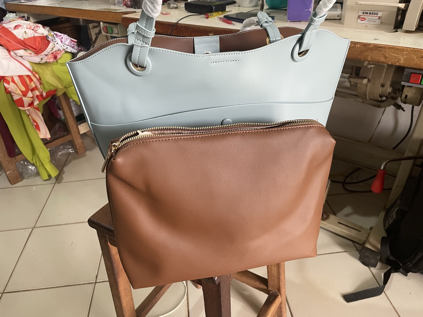 Sac à main pour femme de couleur bleue