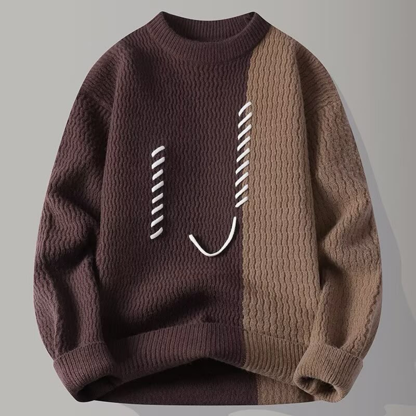 🌟 ALERTE TENDANCE : Le Pull Tricot bicolore qui fait la différence ! 🌟
