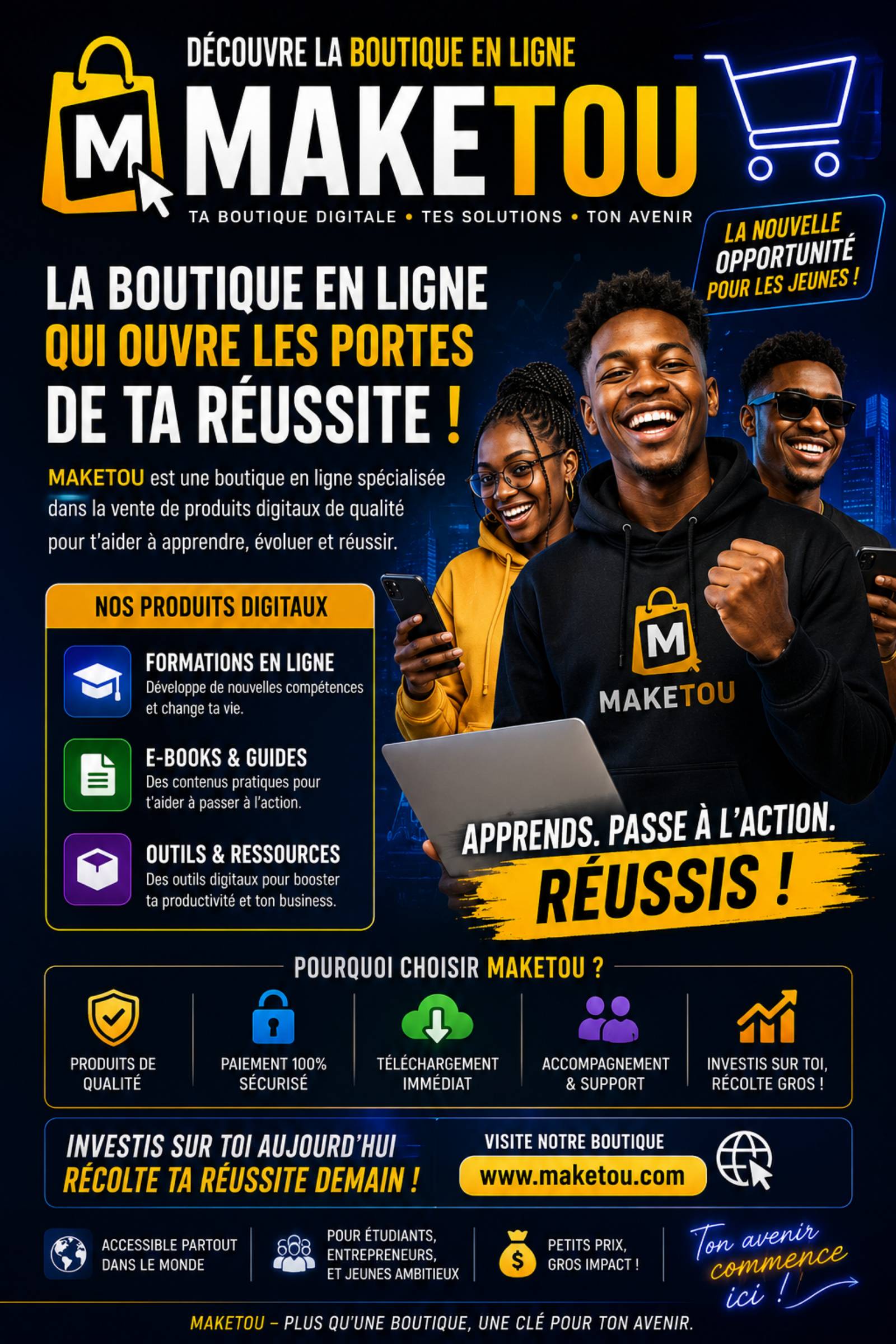 LANCE TA PREMIÈRE BOUTIQUE EN LIGNE AVEC MOI