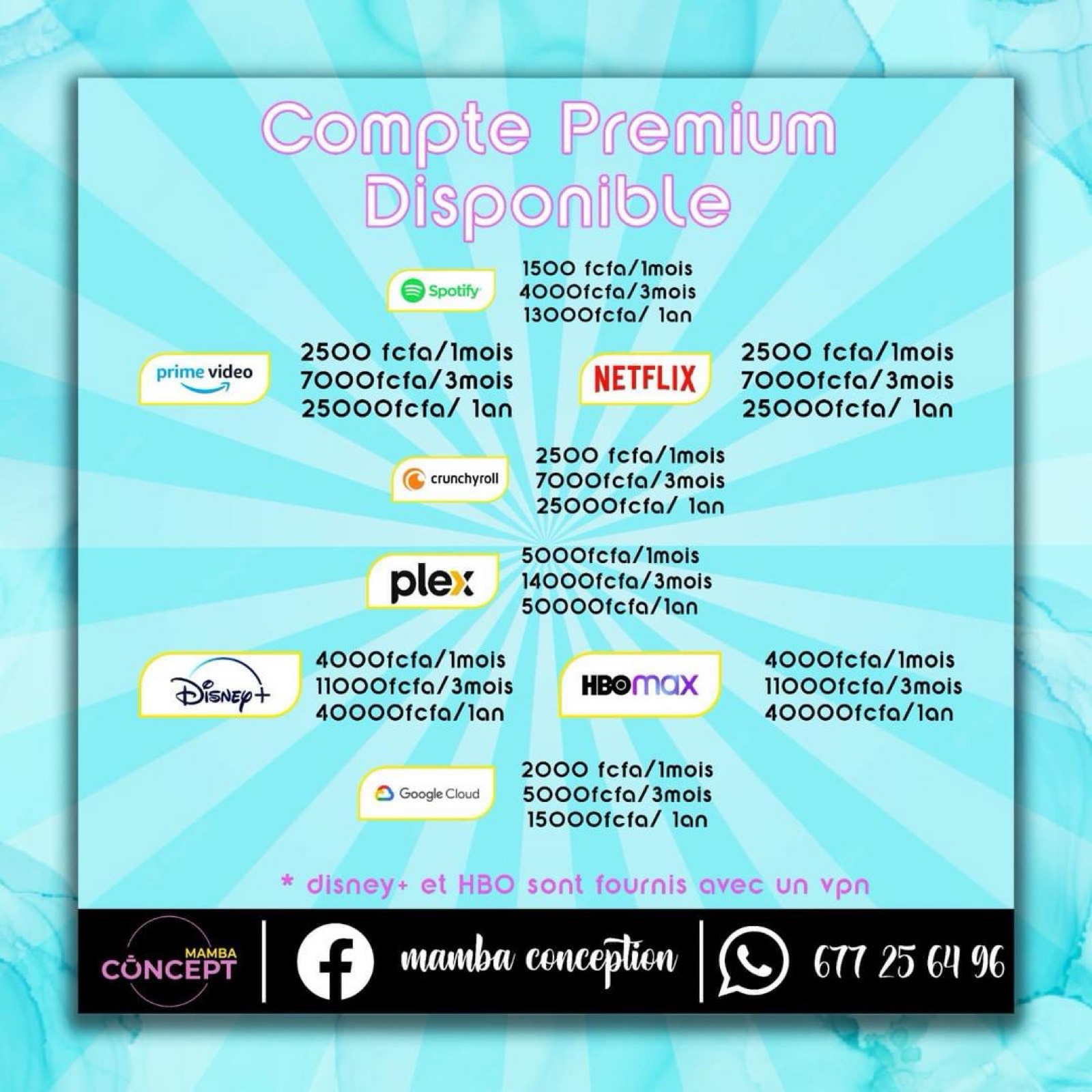 🍿 Abonnement  Premium (1 Mois) – Haute Définition 4K - 2