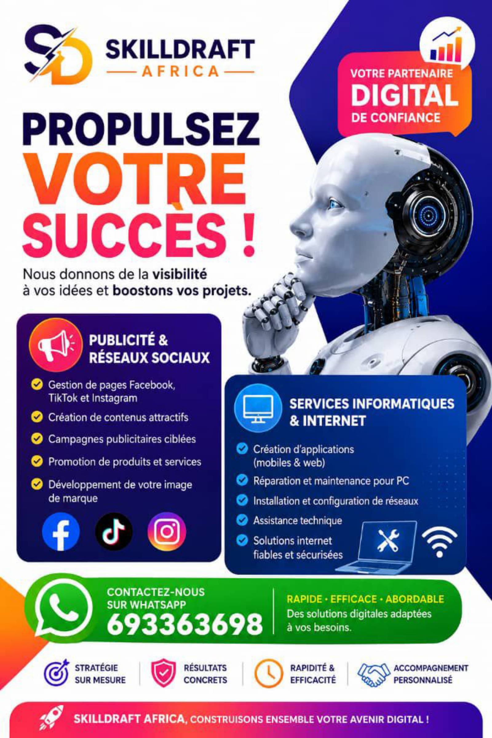 Services de marketing digital et autres services liés a l'informatique